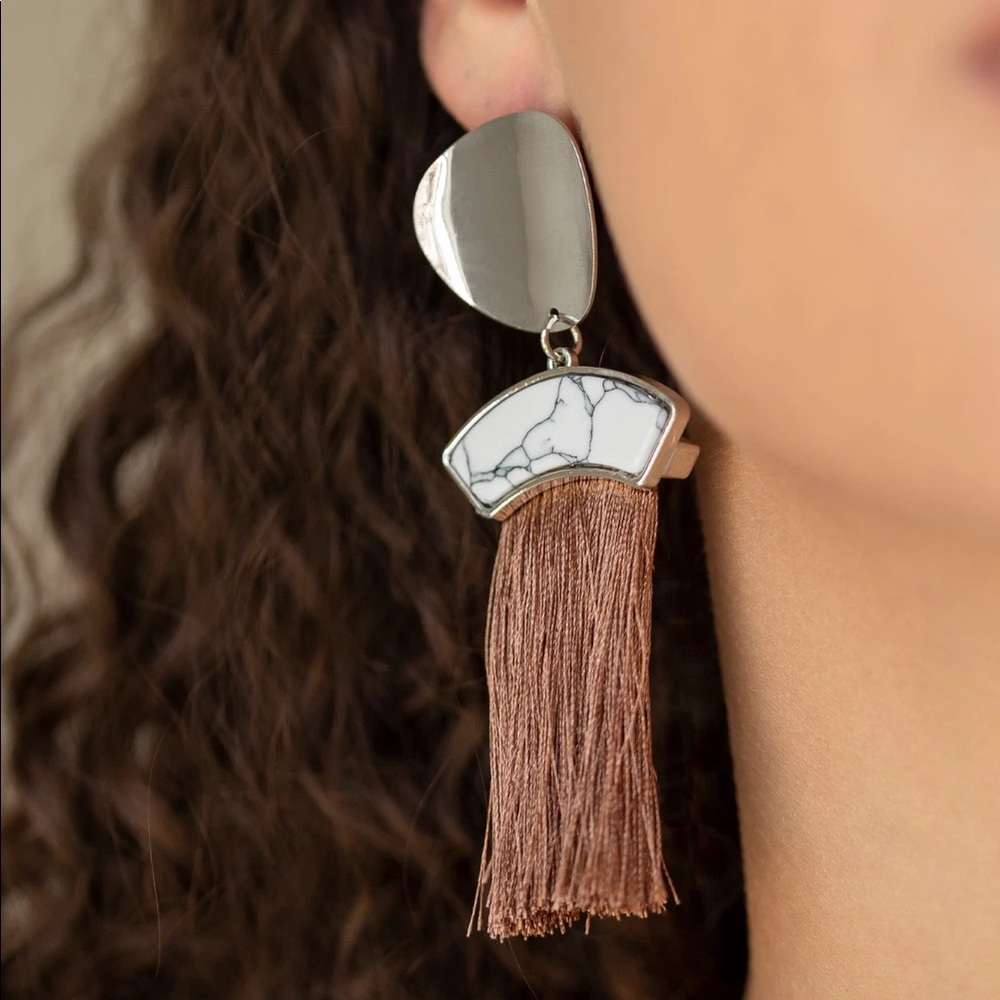 Brown Tassel Earrings